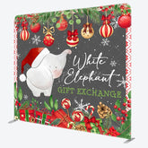 Aperturee - Aperturee White Elephant Gifts Exchange Pillow Case Backdrop